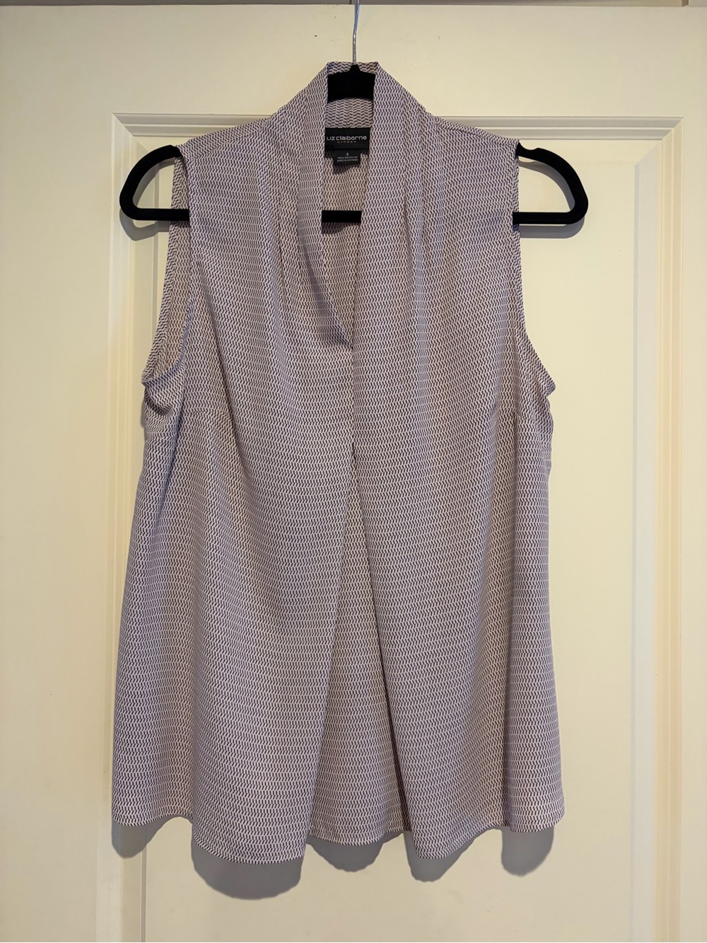 Liz Claiborne Sleeveless Lavender-Gray Drape Front Camisole